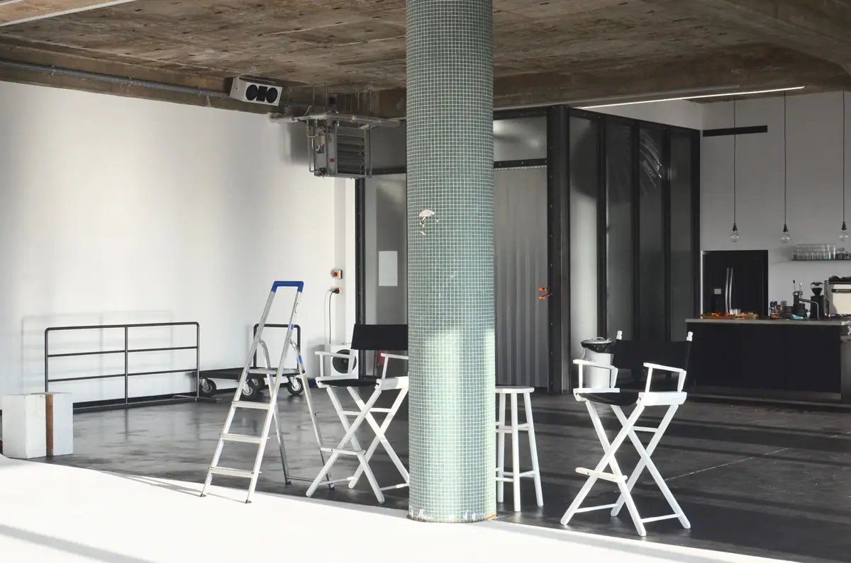 A minimal studio interior